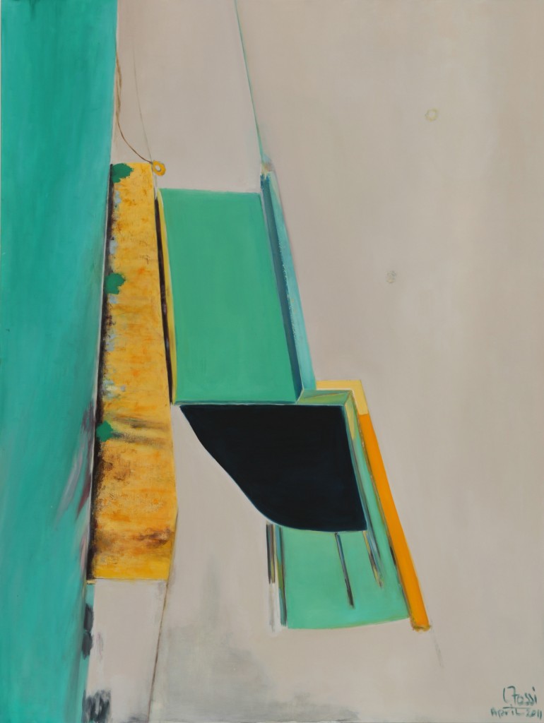 Deserted Deckchair, Oil on linen, 168 x 120 cm, 2011